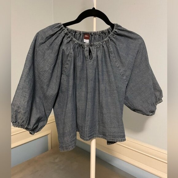 Other - Tea Collection - girls - over sized denim look top